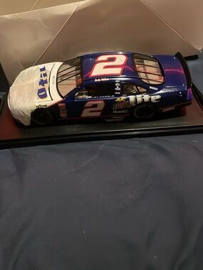 Die-Cast Miller Lite #2 NASCAR Stock Car Model - Blue/White